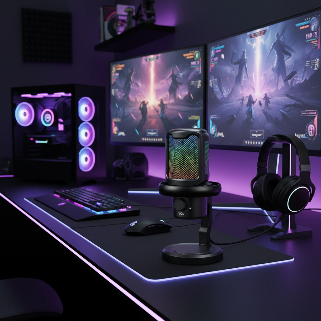 HELION - Noise-Cancelling RGB Streaming Microphone by SUBZY